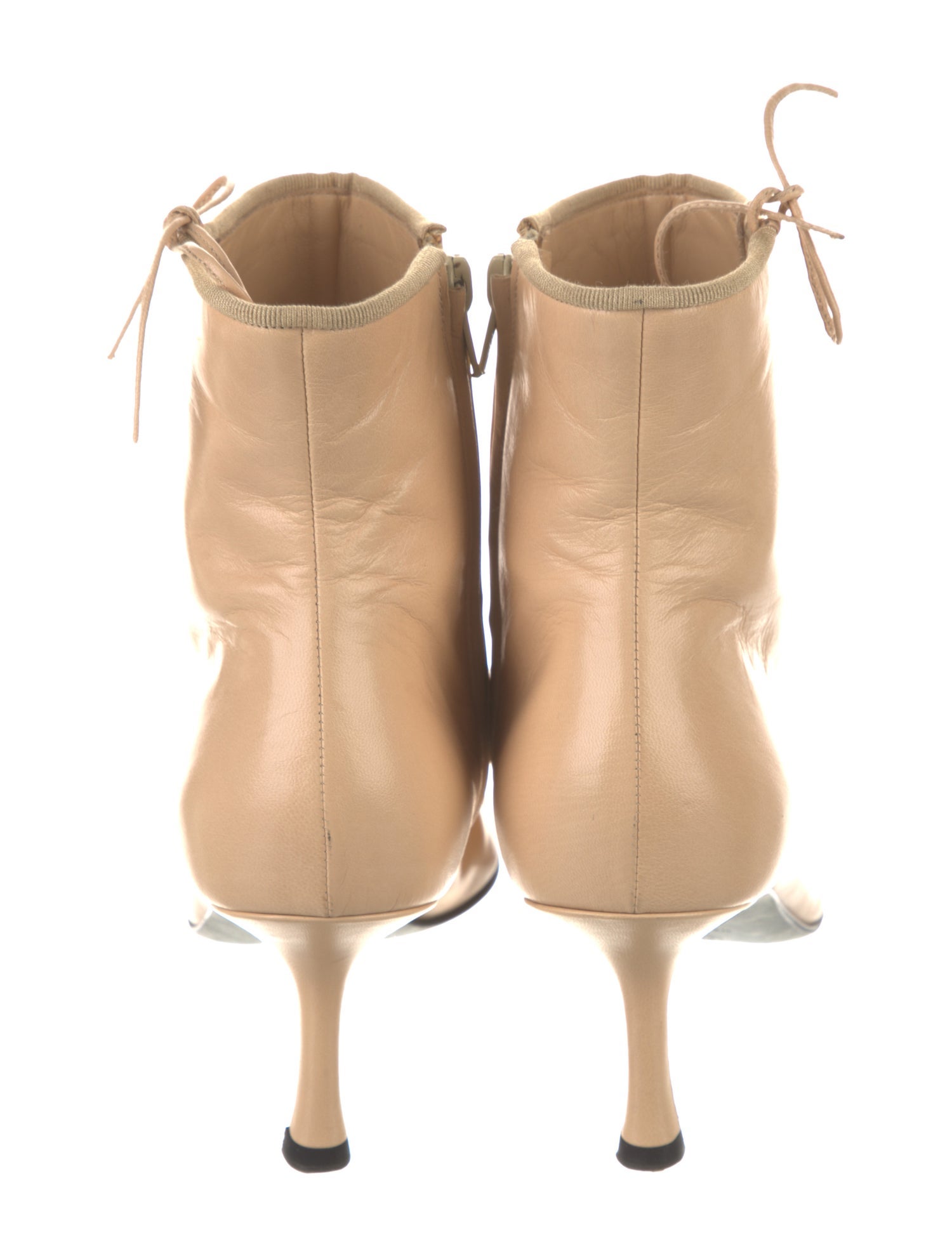 Chanel Leather Bow Accents Boots